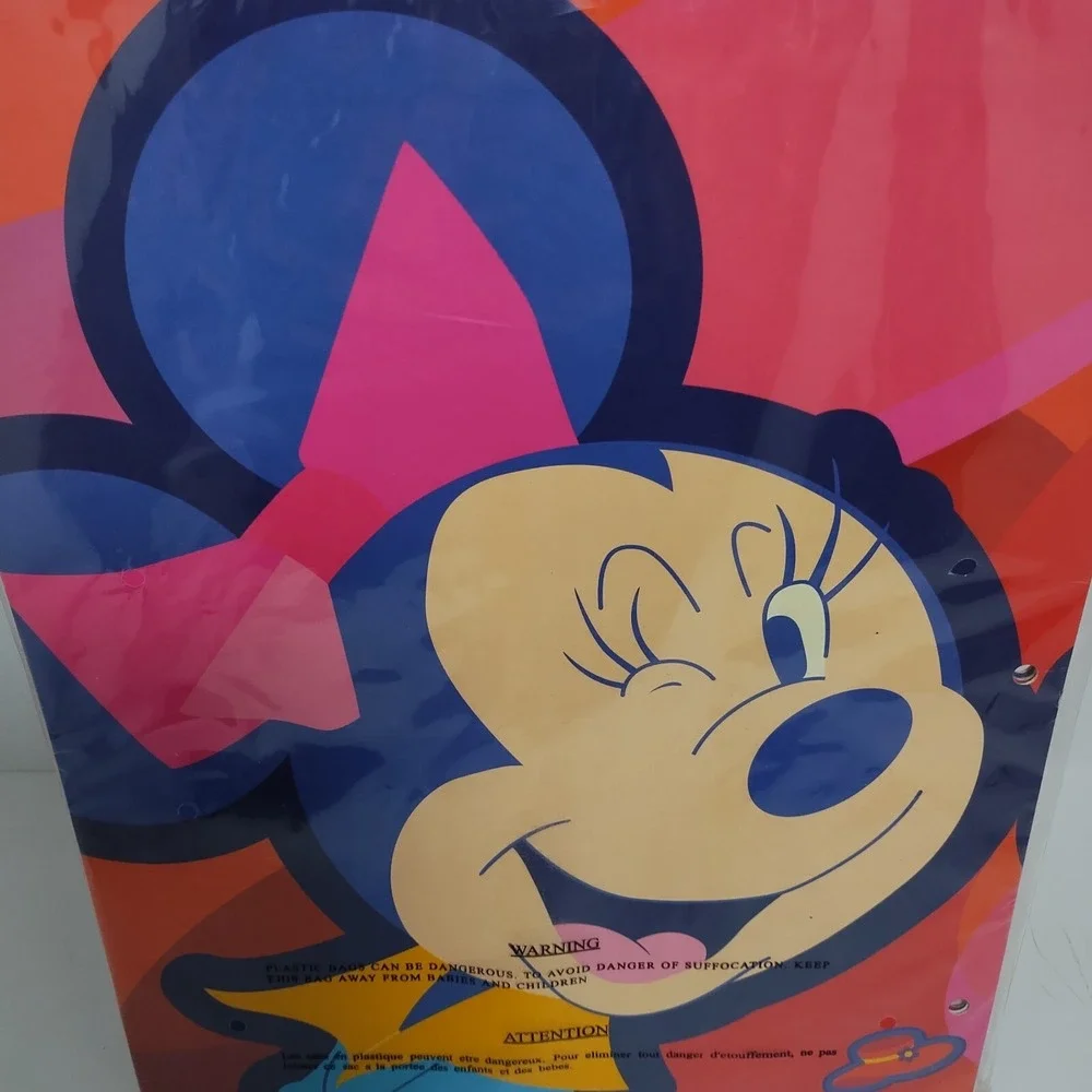 3 Pack Of Disney Store Minnie Mouse 2 Pocket 3 Whole Folders In Sealed Plastic‎